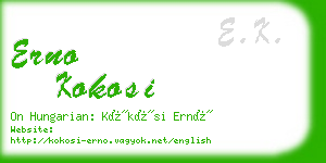 erno kokosi business card